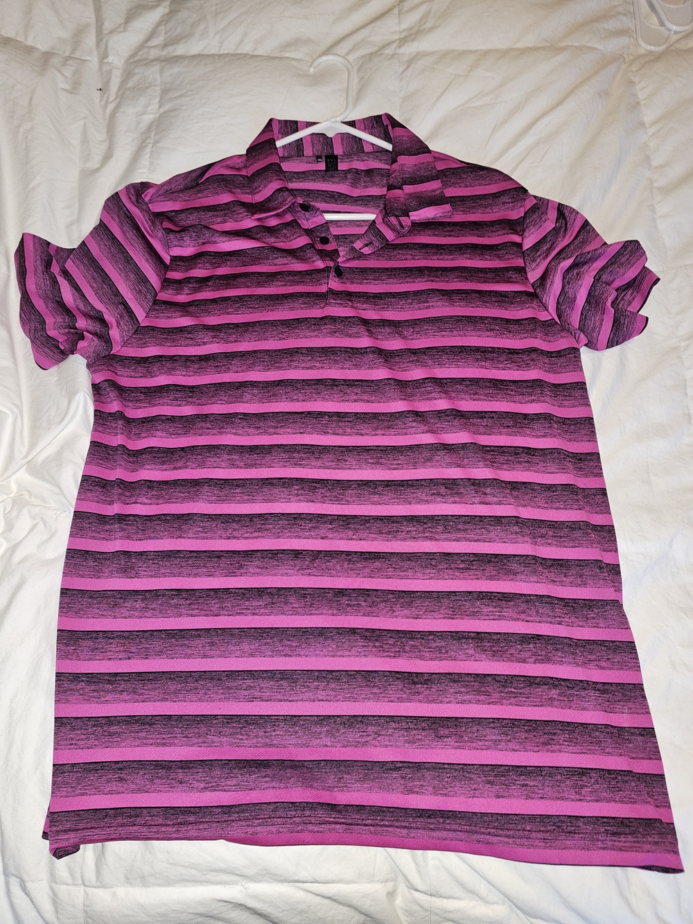 Kohl's Men’s Pink & Black Striped Polo